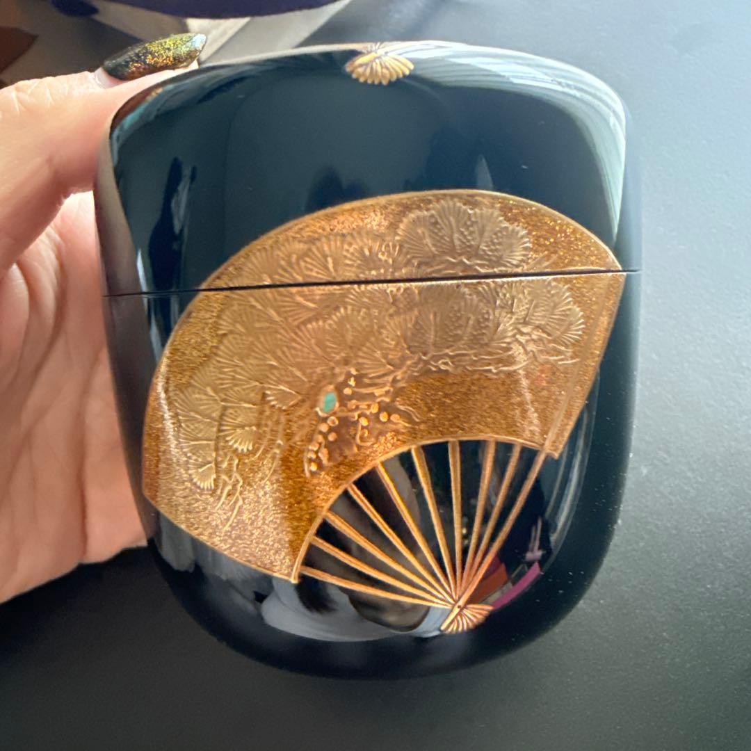 茶道具 清瀬一光 扇蒔絵 大棗