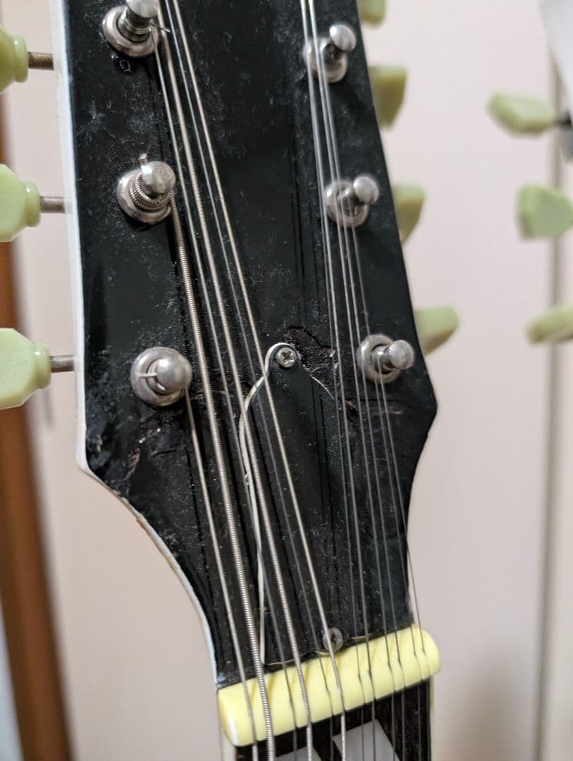 Non Gibson ダブルネックギター ホワイト