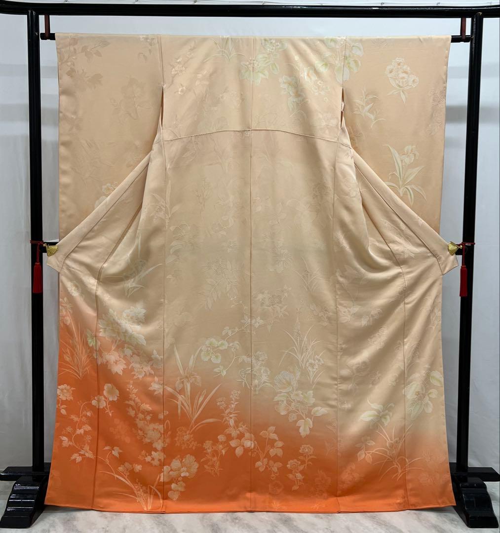 振り袖　フルセット　別誂長襦袢付　無地ぼかし　紋意匠　珍品　成人式　638