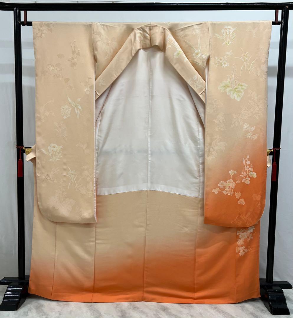 振り袖　フルセット　別誂長襦袢付　無地ぼかし　紋意匠　珍品　成人式　638