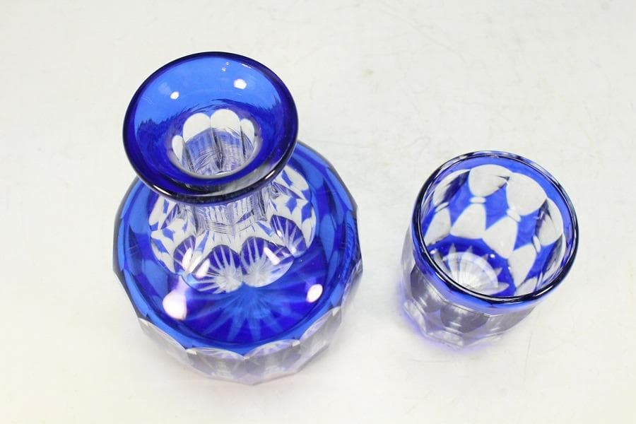 アンティーク カットガラス ウォーターセット 未使用(K-XA909)