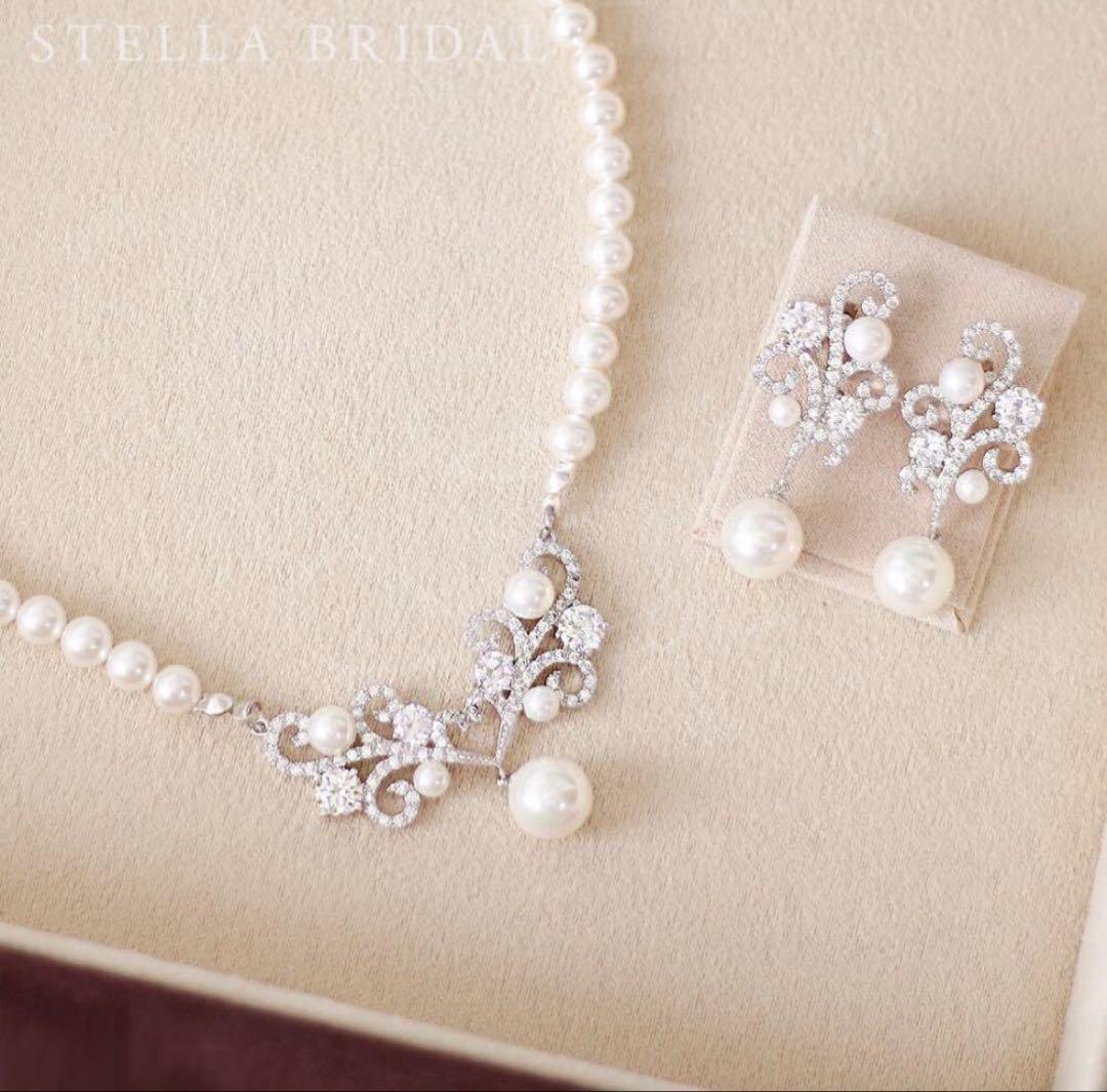 STELLA BRIDAL ブライダルアクセサリー　ネックレス　イヤリング