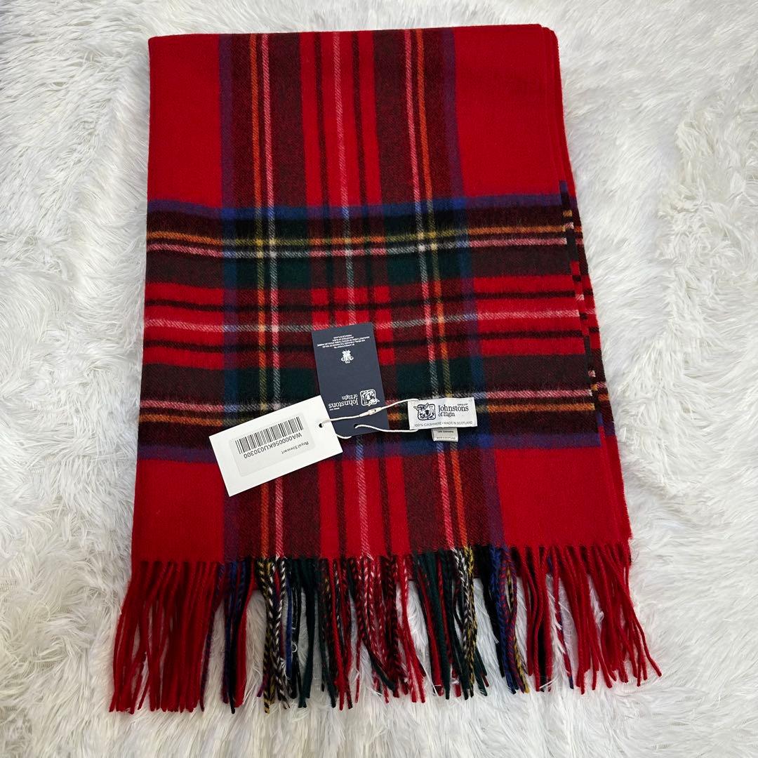 小*ん様 ジョンストンズ　カシミヤ大判ストール マフラー ロイヤルスチュワート