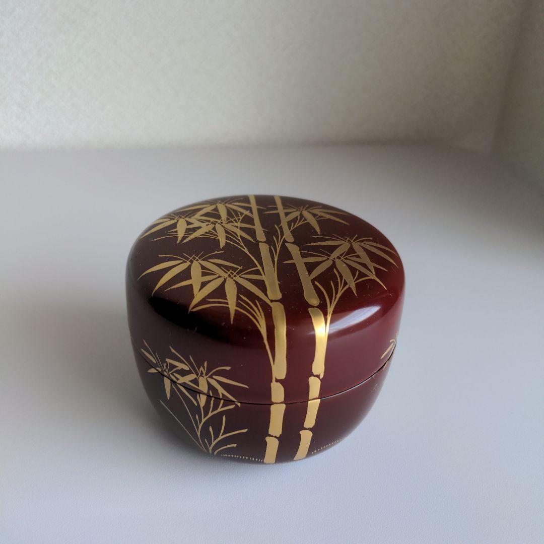 輪島塗 竹蒔絵 平棗 茶道具