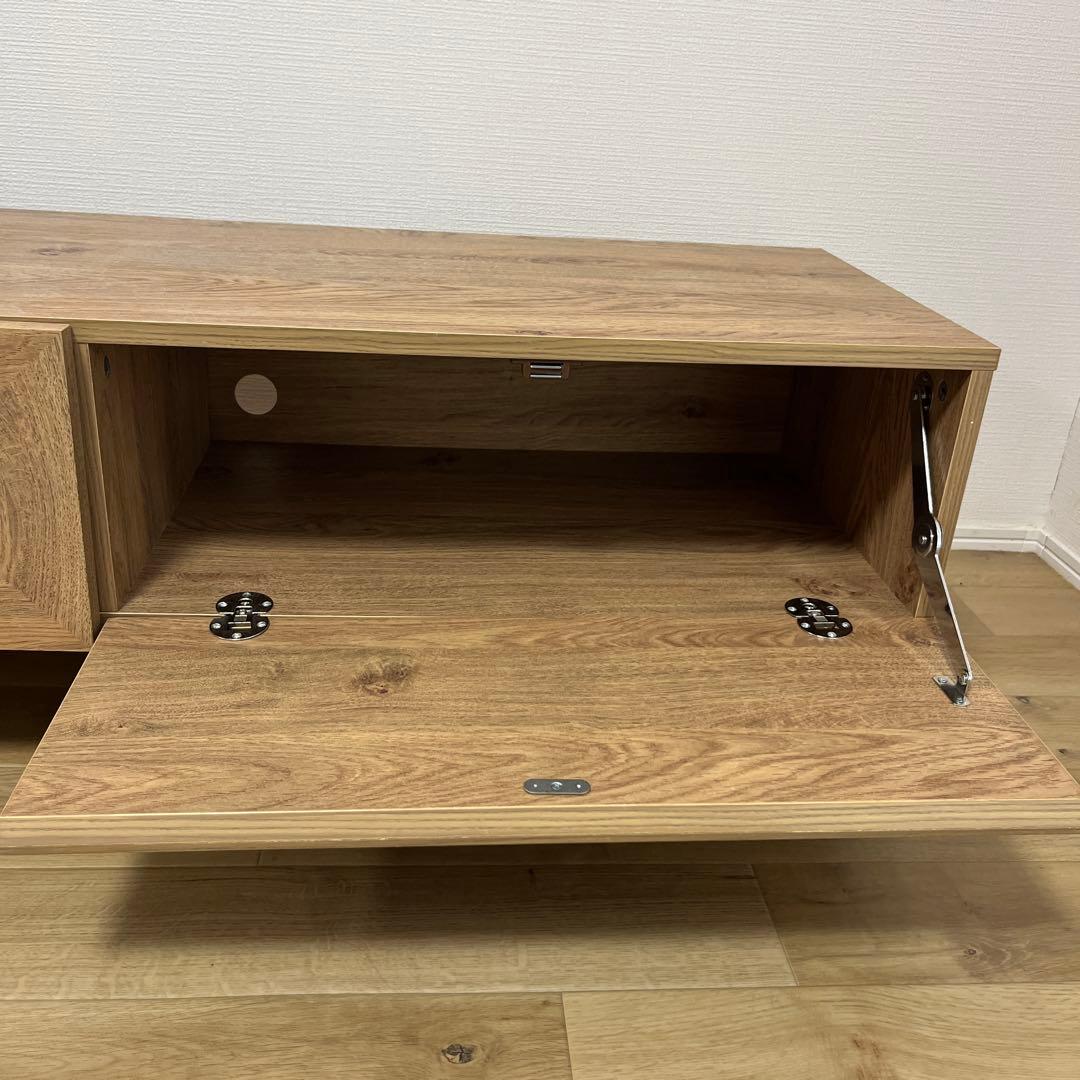 （送料込み）完成品、LOWYA ラタンテレビ台 ナチュラルブラック180