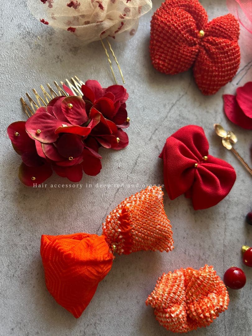 七五三　七五三髪飾り　ヘッドドレス　着物髪飾り　リメイク髪飾り　047