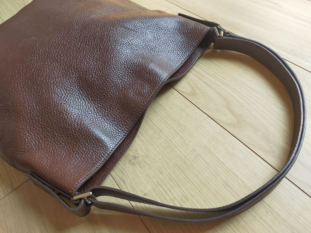美品HIROFU ヒロフ　ワンショルダー　レザーバッグブラウン系