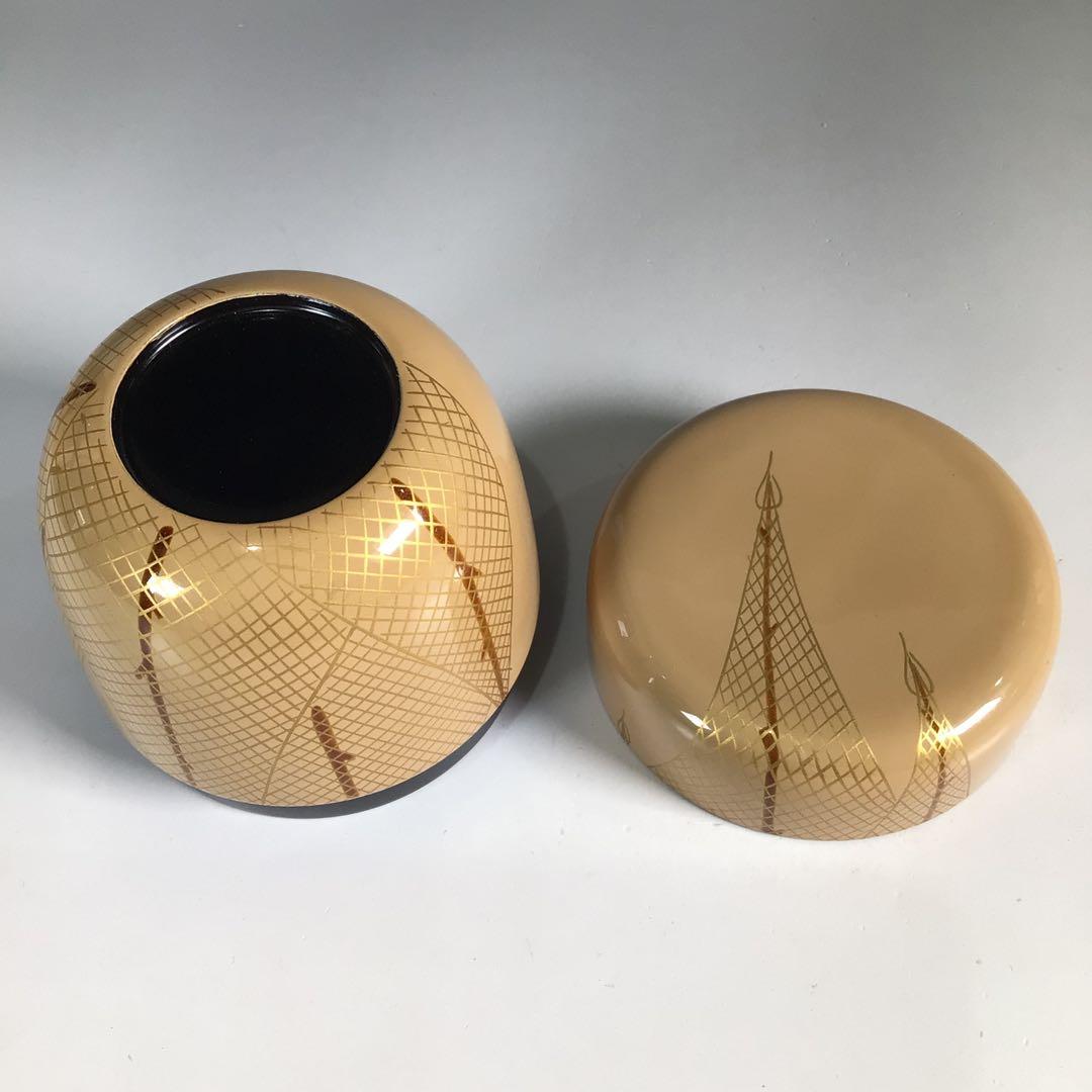 Ｎ４８２　四季棗　『荒井樹芳作』『雪吹　中棗　金輪寺　平棗』　共箱　茶道具