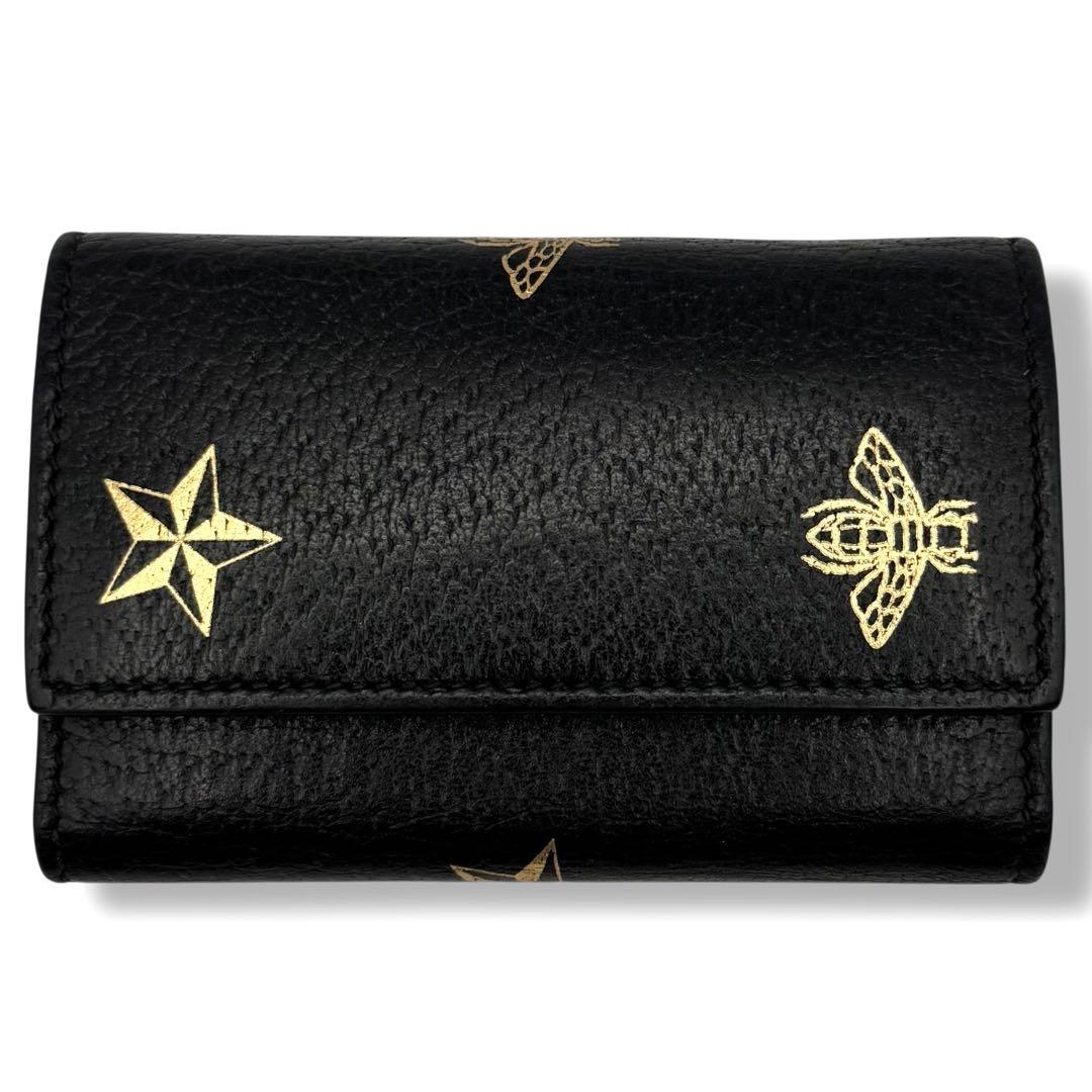 GUCCI グッチ キーケース 6連 アニマリエ 蜂 星 ブラック