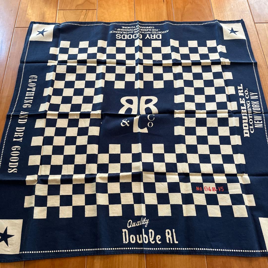 DOUBLE RL SUPPLY バンダナ ネイビー チェック ドット3枚セット