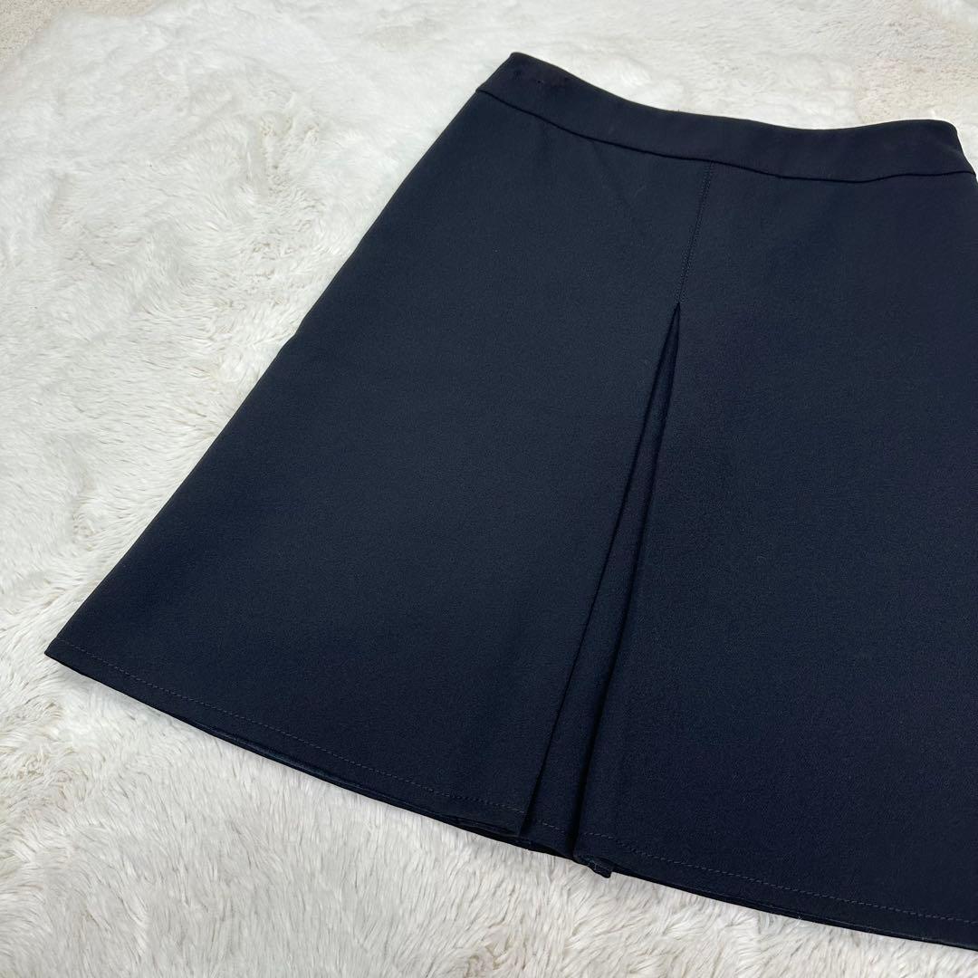✨美品✨PRADA プラダ Aラインスカート ボックスプリーツ 美シルエット 黒