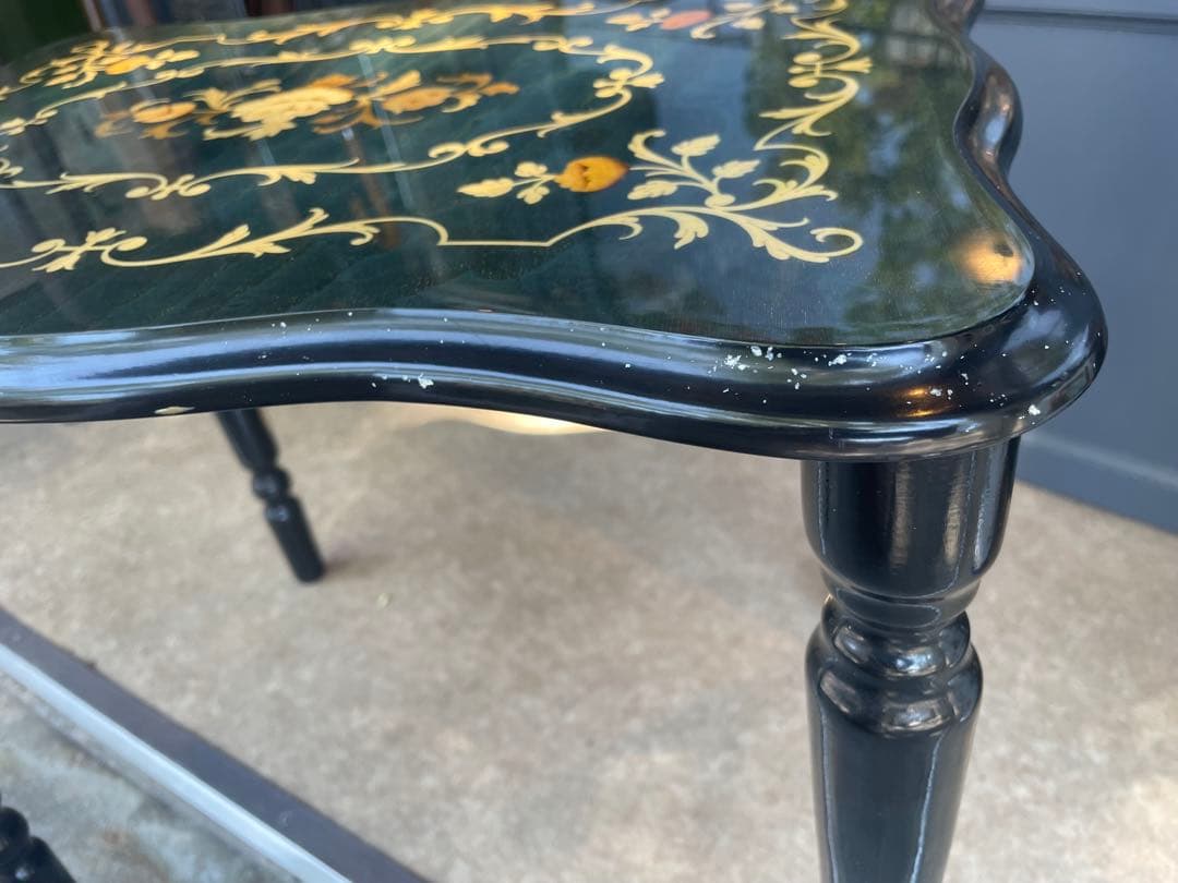 B7055【象嵌】サイドテーブル アンティーク 花台