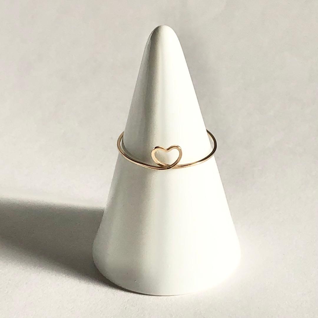 美品 cui-cui キュイキュイ ゴールドハートリング K10YG 13号