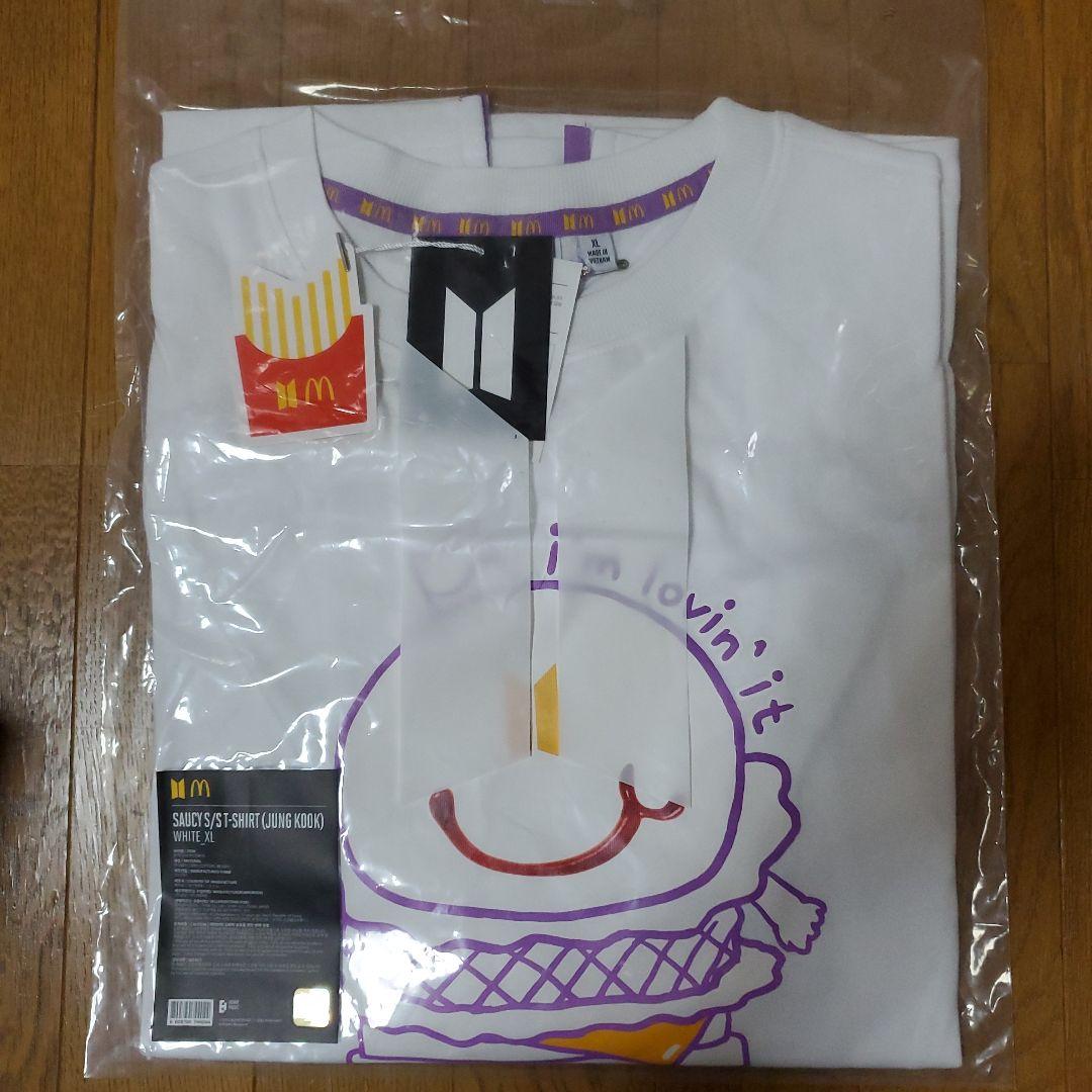 ☺️BTS☺️マクドナルド Tシャツ ジョングク グク 白 XL 新品