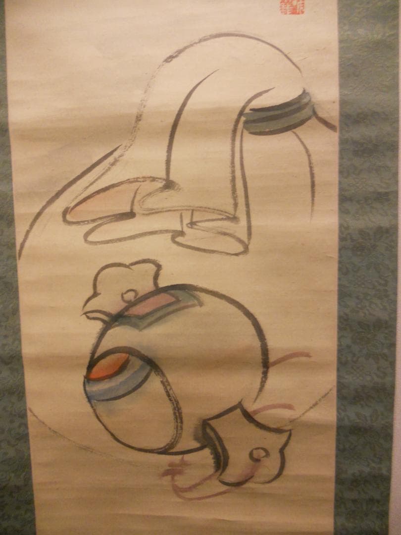 掛け軸 萬晡 寶槌之図 紙本 希少 軸装 茶道具 掛軸 美品 です。