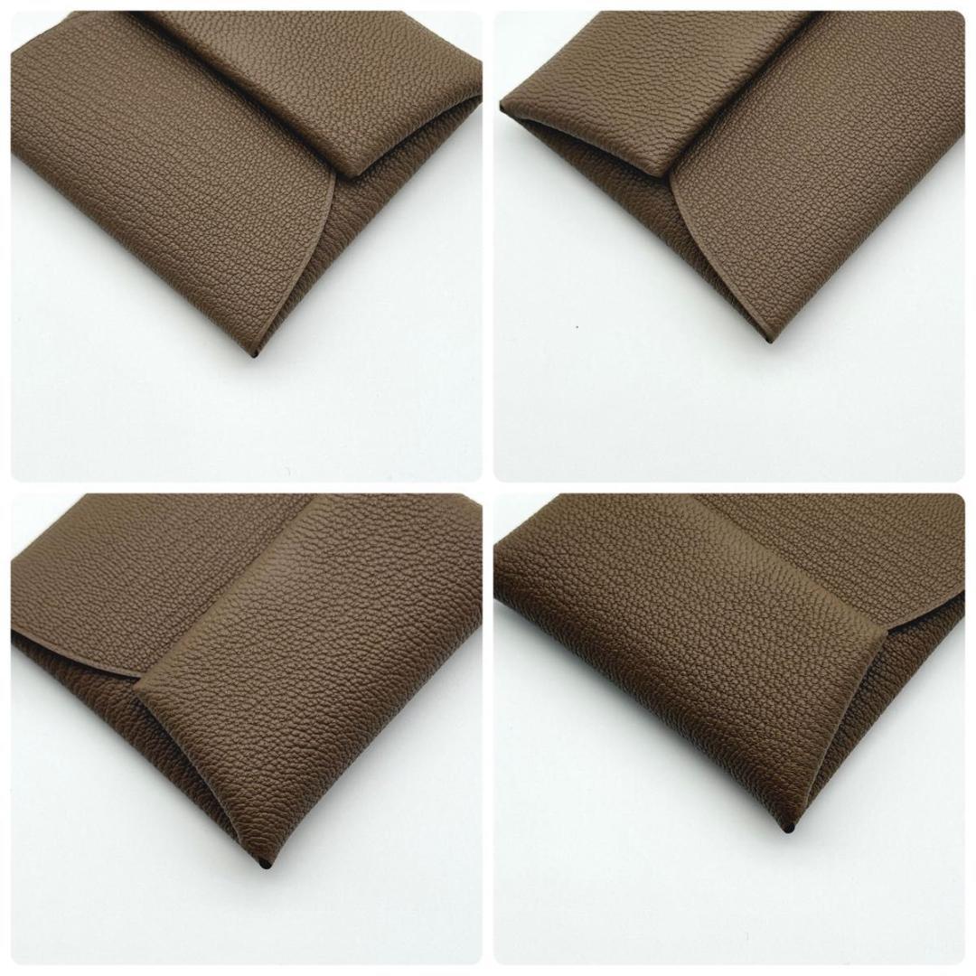 新品 HERMES バスティア ケース エトゥープ シェーブル 小銭入れ