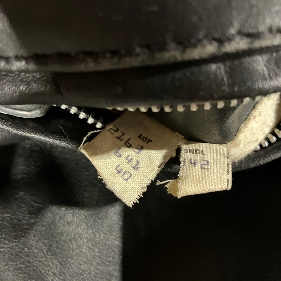 Schott スタンドカラー シングルライダースジャケット ブラック レザー