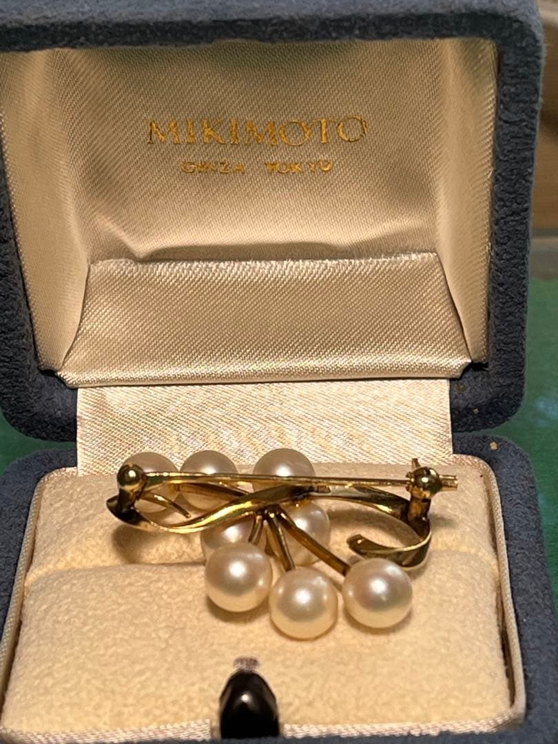 K14 レトロ　真珠　ブローチ