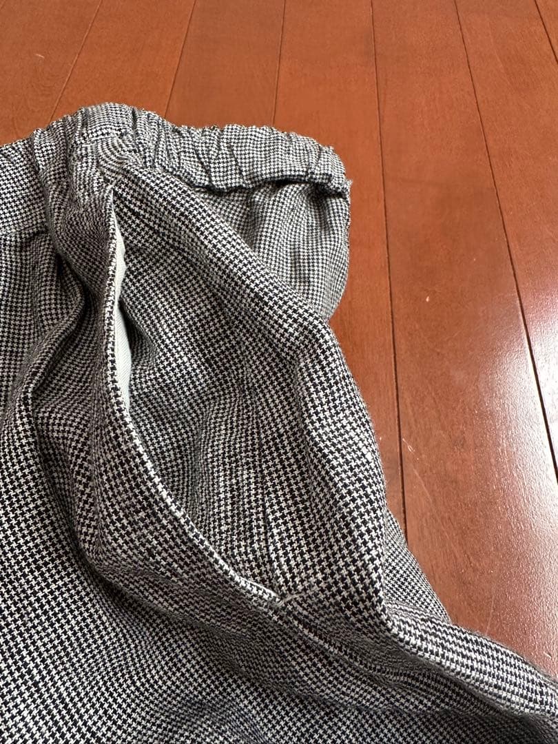 ネストローブ nest Robe リネン千鳥格子サルエルパンツ