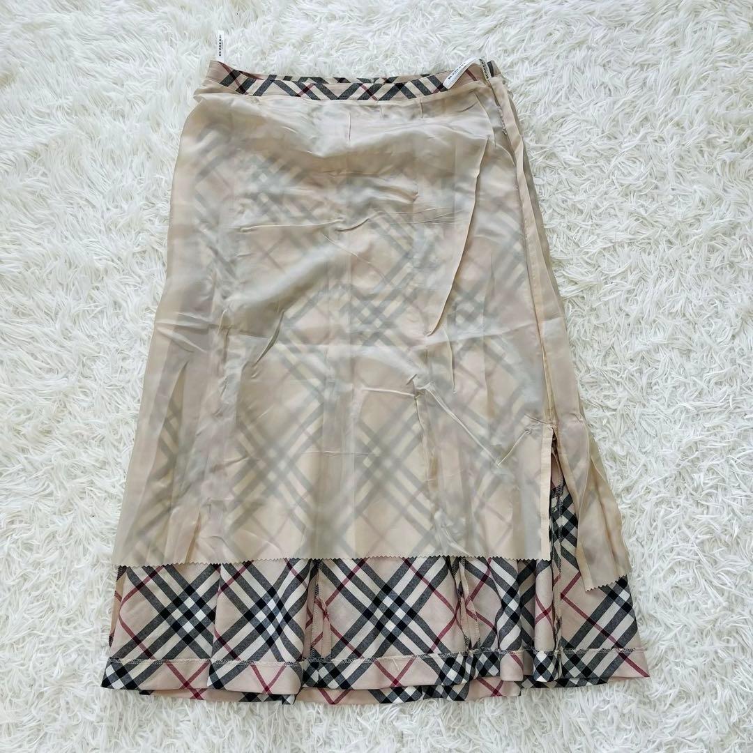 美品XL✨バーバリーロンドン　ノバチェックフレアスカート　メガチェック三陽商会