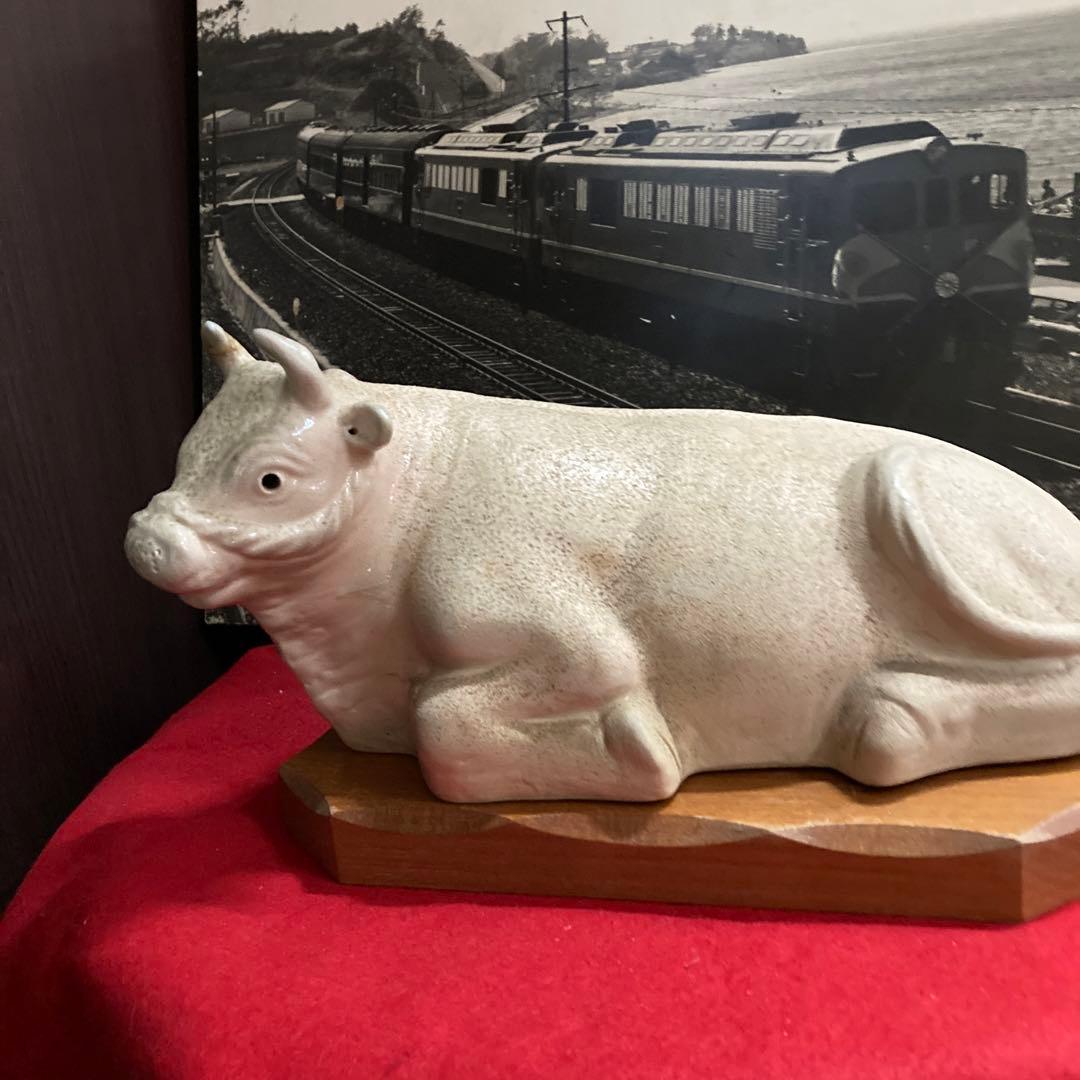 白備前超貴重丑置物年末年始大売り出しです❣️石井不老作細工銘作品美品‼️