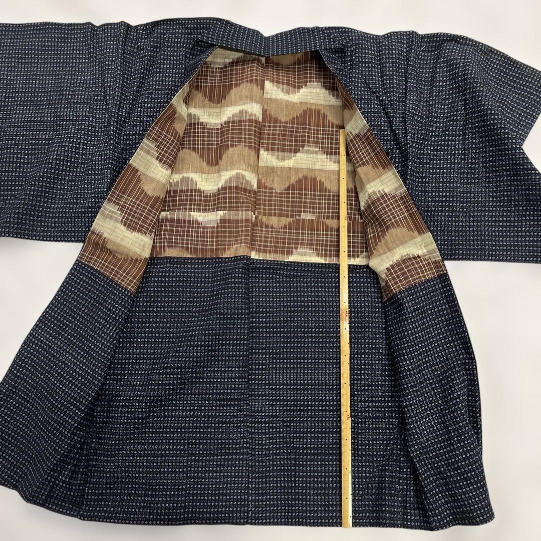 120 書生絣　羽織　着物　リメイク用