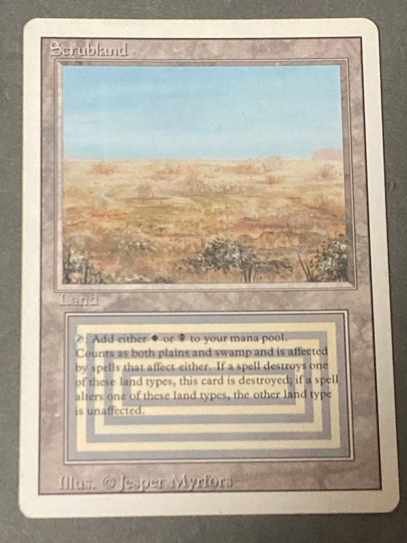 MTG Scrubland 英語版 リヴァイズド 3ED 白 黒 デュアルランド