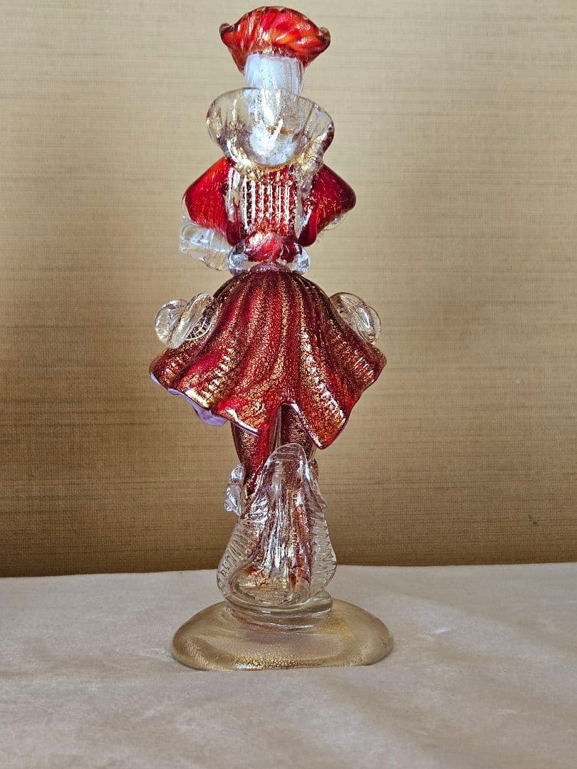 【希少・美品】ベネチアンガラス フィギュリン 人形 ヴェネチアン アンティーク