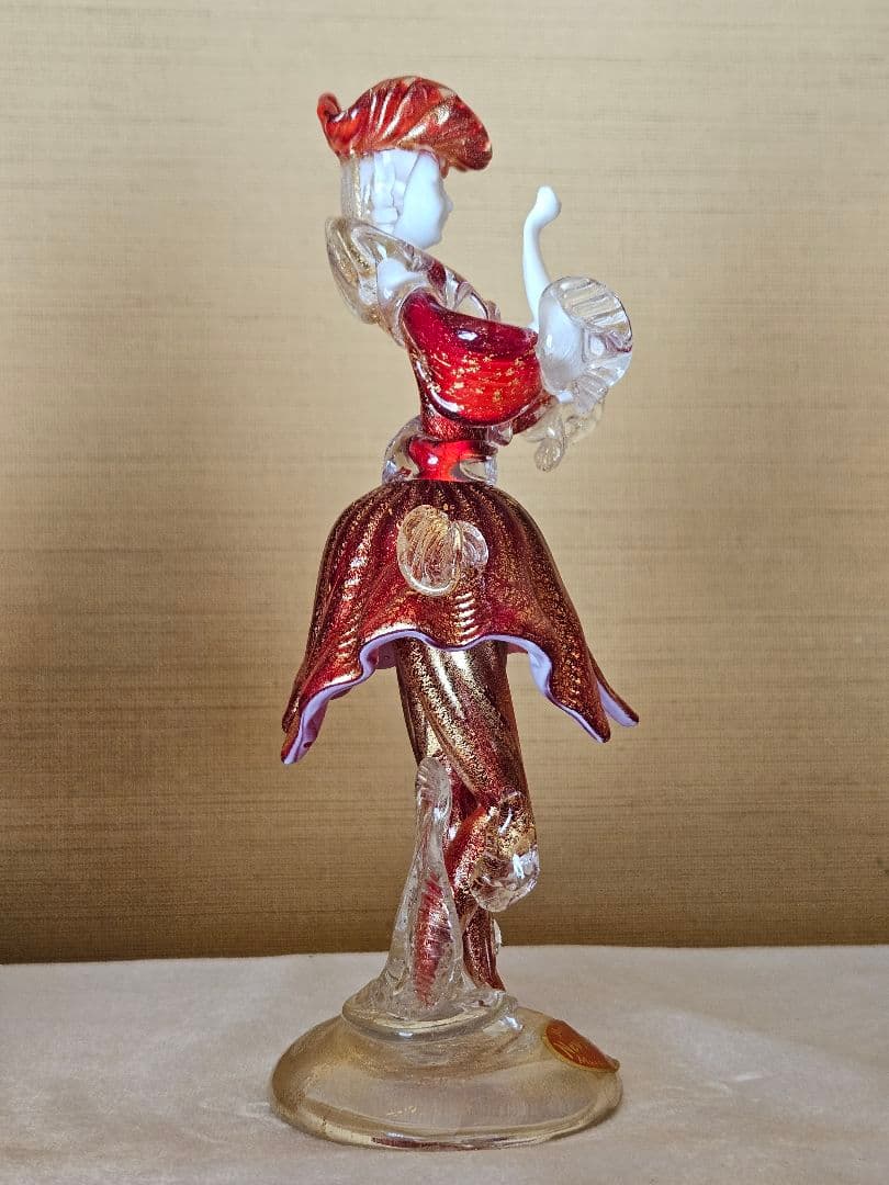 【希少・美品】ベネチアンガラス フィギュリン 人形 ヴェネチアン アンティーク