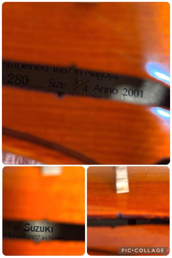 【美品】スズキ　バイオリン　No.280 3/4 2001年