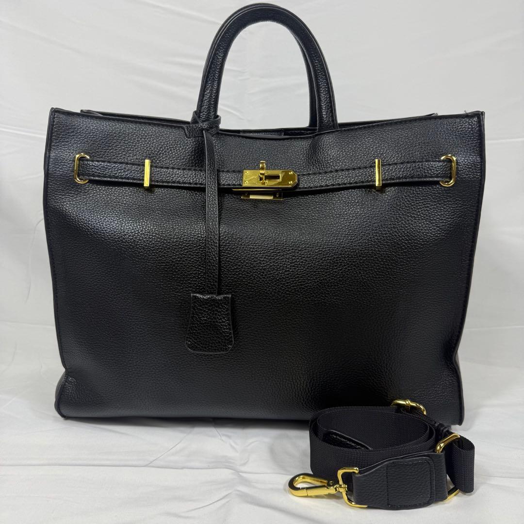 【極美品】スローブイエナ ハンド トートバッグ 底鋲 大容量 A4 2way 黒