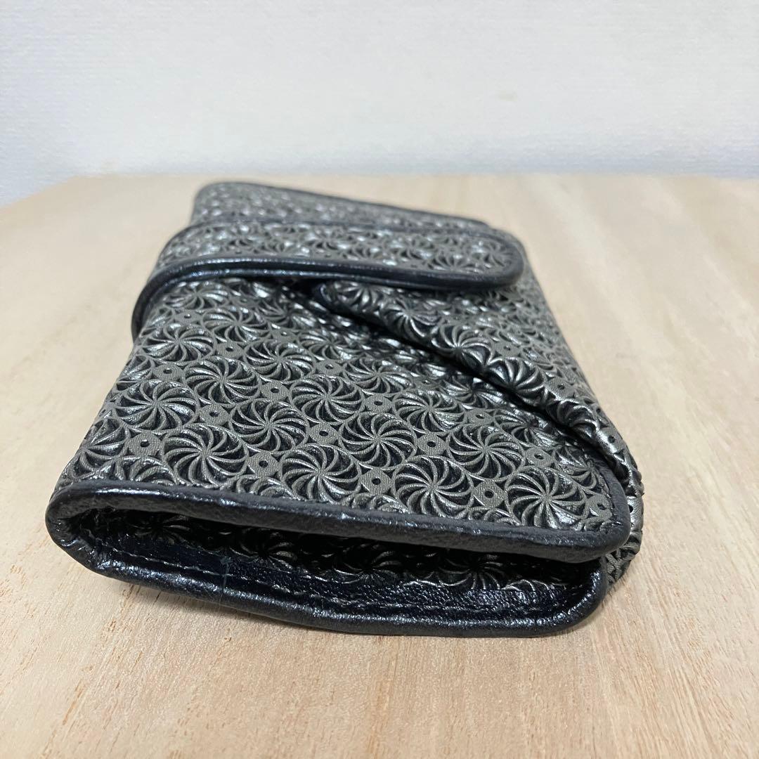 極美品✨ヒロコハヤシ✨ジラソーレ✨ミニモ ✨折り財布✨黒✨ブラック
