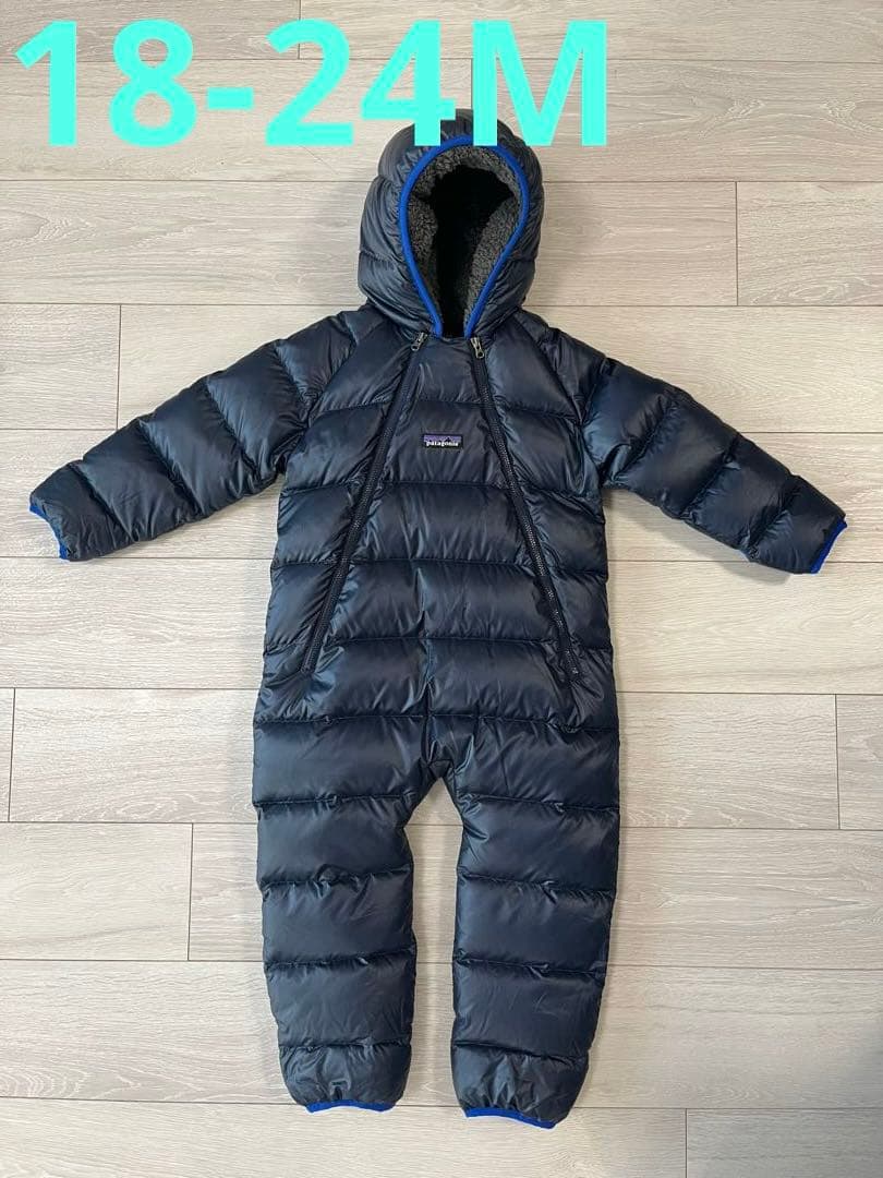 patagonia ダウン ジャンプスーツ 18-24M ネイビー
