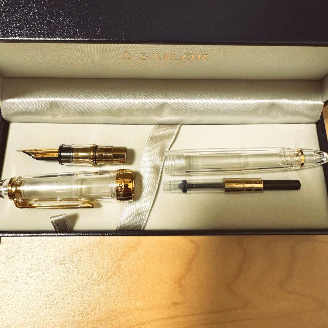プロフィット21 M（中字）セーラー万年筆 透明　デモンストレーター　21金