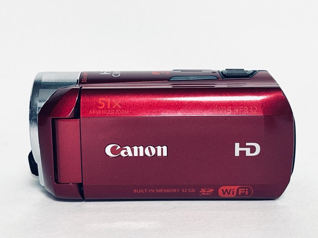 【中古】Canon キヤノン iVIS HF R32 レッド Wi-Fi カメラ