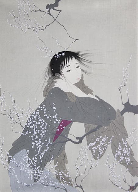 中島潔 【夢もよう】木版画