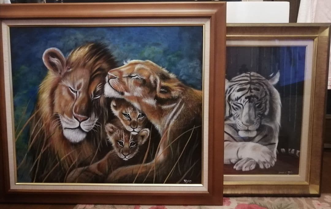 さくです。絵画　額縁　キャンバス アクリル絵