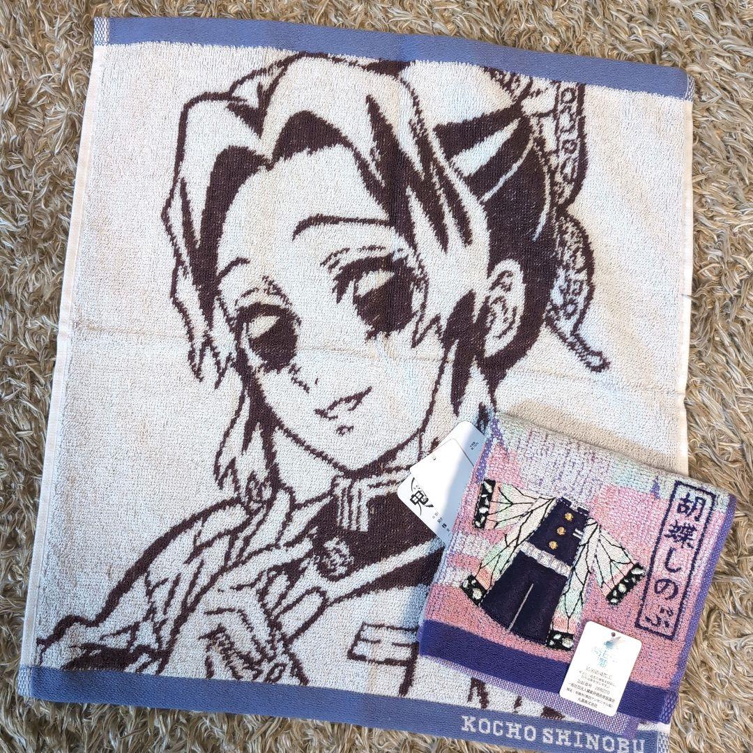 鬼滅の刃　タオルハンカチ　胡蝶しのぶ　2枚セット