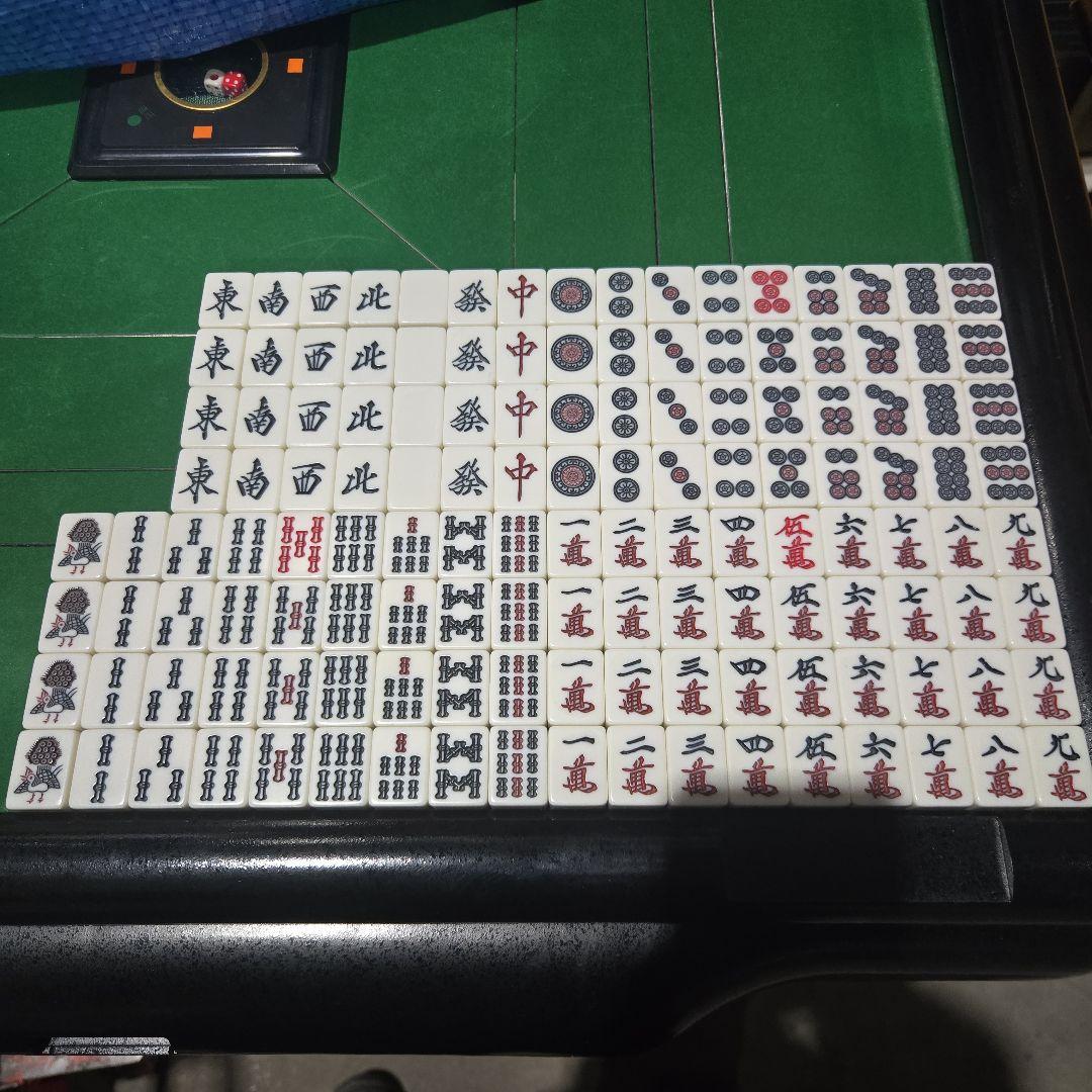 全自動麻雀卓　アモス　GABIN 座卓使用　麻雀牌2種点棒、チップ付