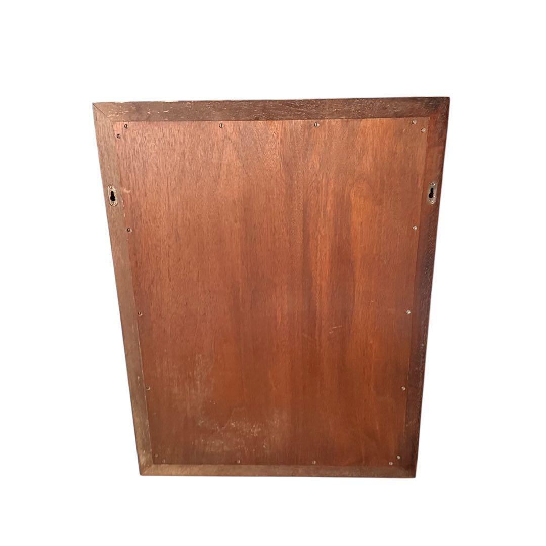 HR583 【希少アンティーク】マホガニー　ウッドウォールミラー