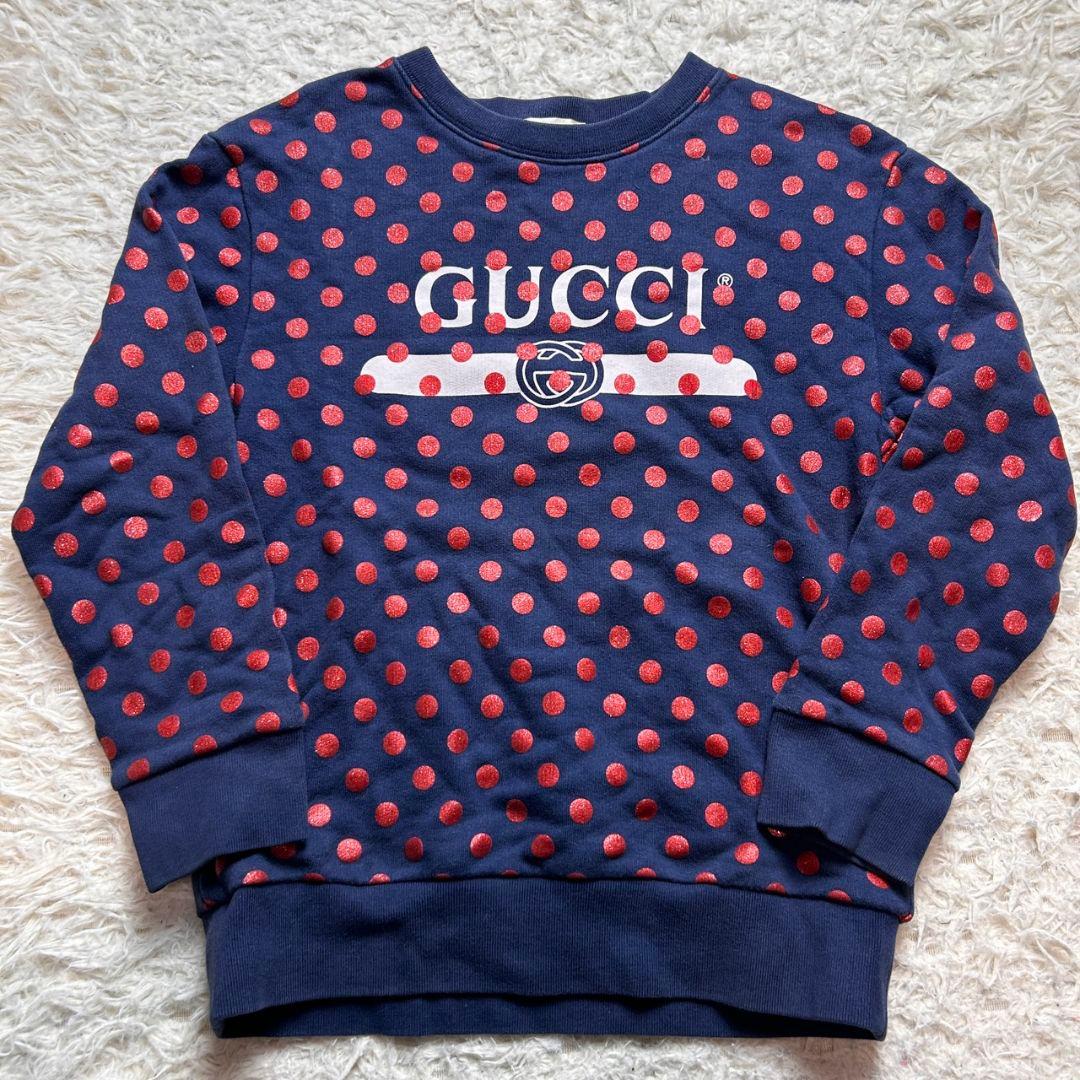 GUCCI ドット柄 ロゴドン サイズ8 トレーナー スウェット 130cm
