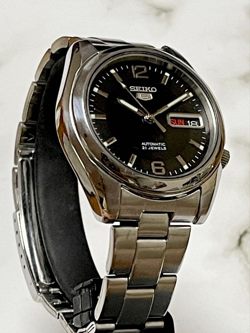 2015年10月製 セイコー5 オートマチック デイデイト　裏スケ　7S26