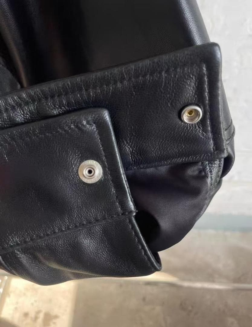 BEAMS レザーブルゾンジャケット ブラック Mサイズ