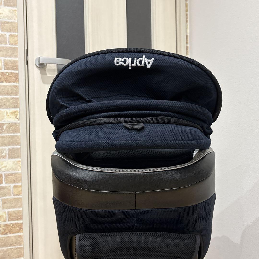 Aprica チャイルドシート　クルリラ　回転　リクライニング　美品級　ネイビー