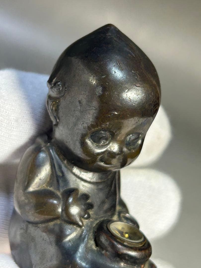 昭和レトロ　ビンテージ　キューピー 方位磁石　時代　置物　人形