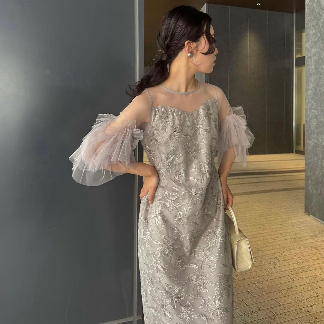 スーツ・フォーマル・ドレス LE'RURE Pearl motif embroidery dress M