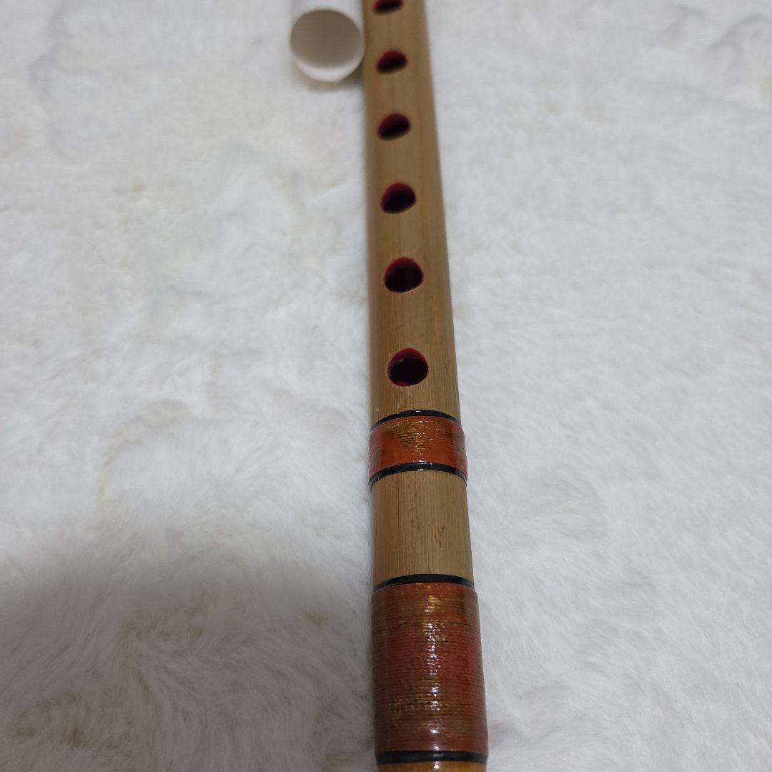石見神楽を奏でる篠笛　父の手作り　竹製 篠笛 6穴 ナチュラルカラー
