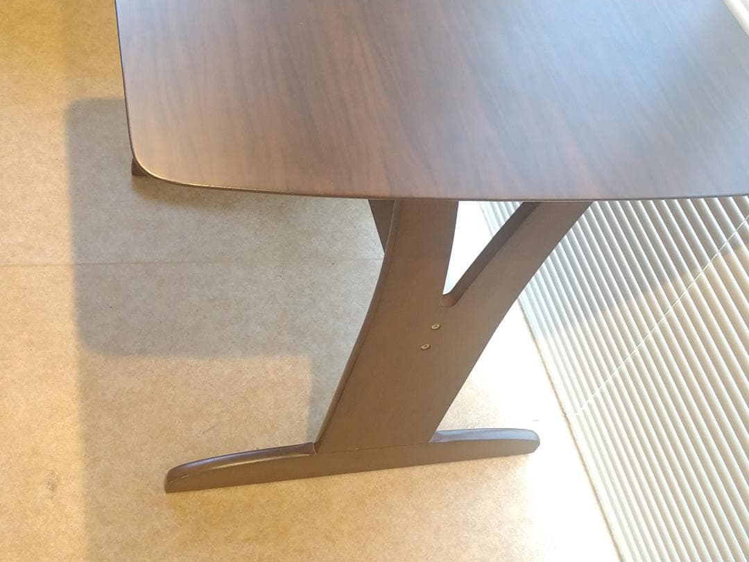 折りたたみ式ダイニングテーブル ダークブラウン USED