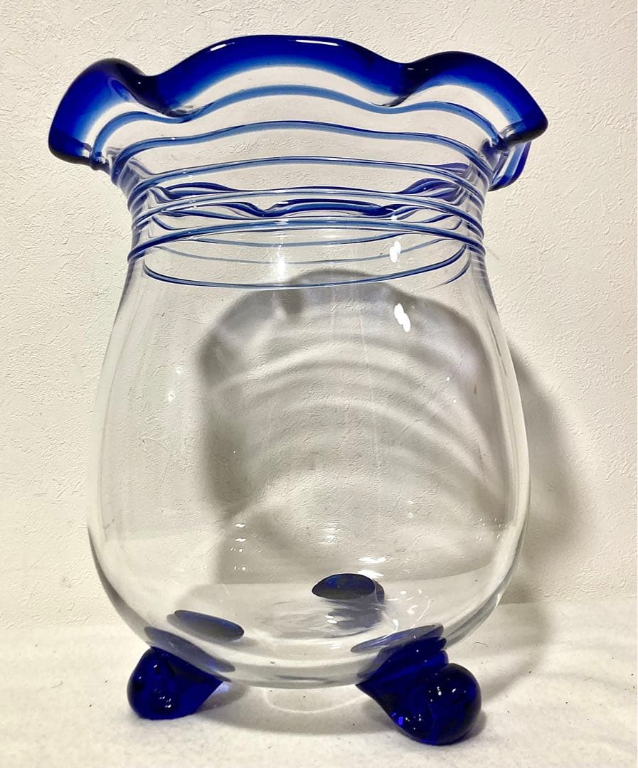 昭和 金魚鉢 アンティーク レトロ 猫脚硝子 大サイズ 珍品