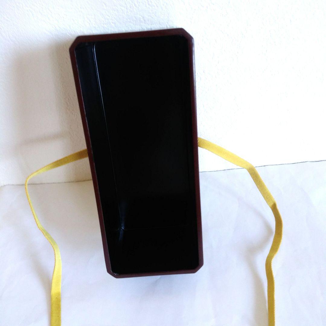 木製　塗　茶色　紐付箱　京塗器美術蒔絵制作販売　岡本塗専堂制